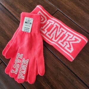 NWT Pink Headband and Gloves